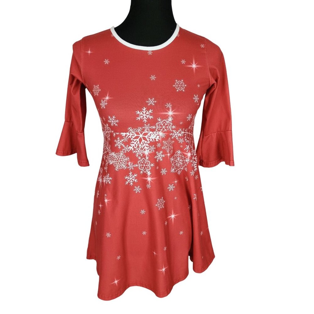Sunshine Swing Girls 12 Christmas Themed Dress Novelty Party Dresses Casual Long